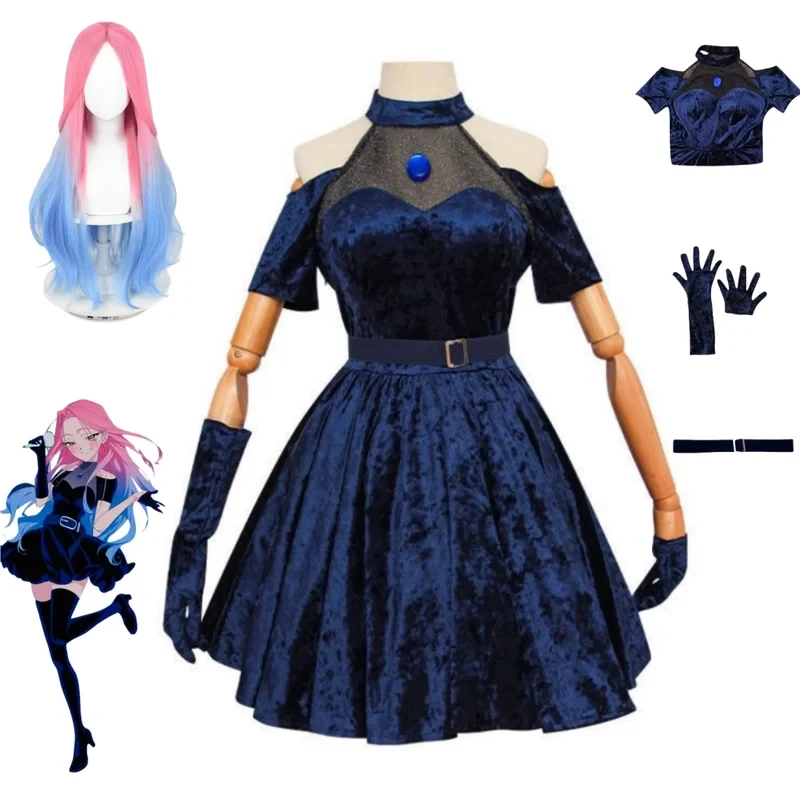 Костюм для косплея Mizi 2026,  – обзор и цена Anime Cosplay Blue Hair